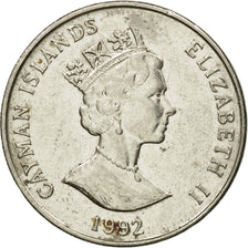 Coin, Cayman Islands, Elizabeth II, 25 Cents, 1992, British Royal Mint
