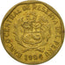 Coin, Peru, 10 Centimos, 1994, Lima, EF(40-45), Brass, KM:305.1