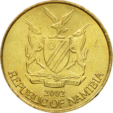 Coin, Namibia, Dollar, 2002, Vantaa, EF(40-45), Brass, KM:4