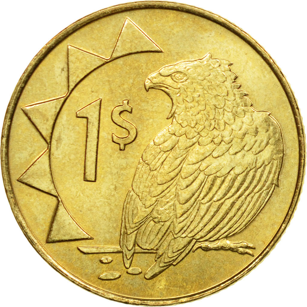 Coin, Namibia, Dollar, 2002, Vantaa, EF(40-45), Brass, KM:4