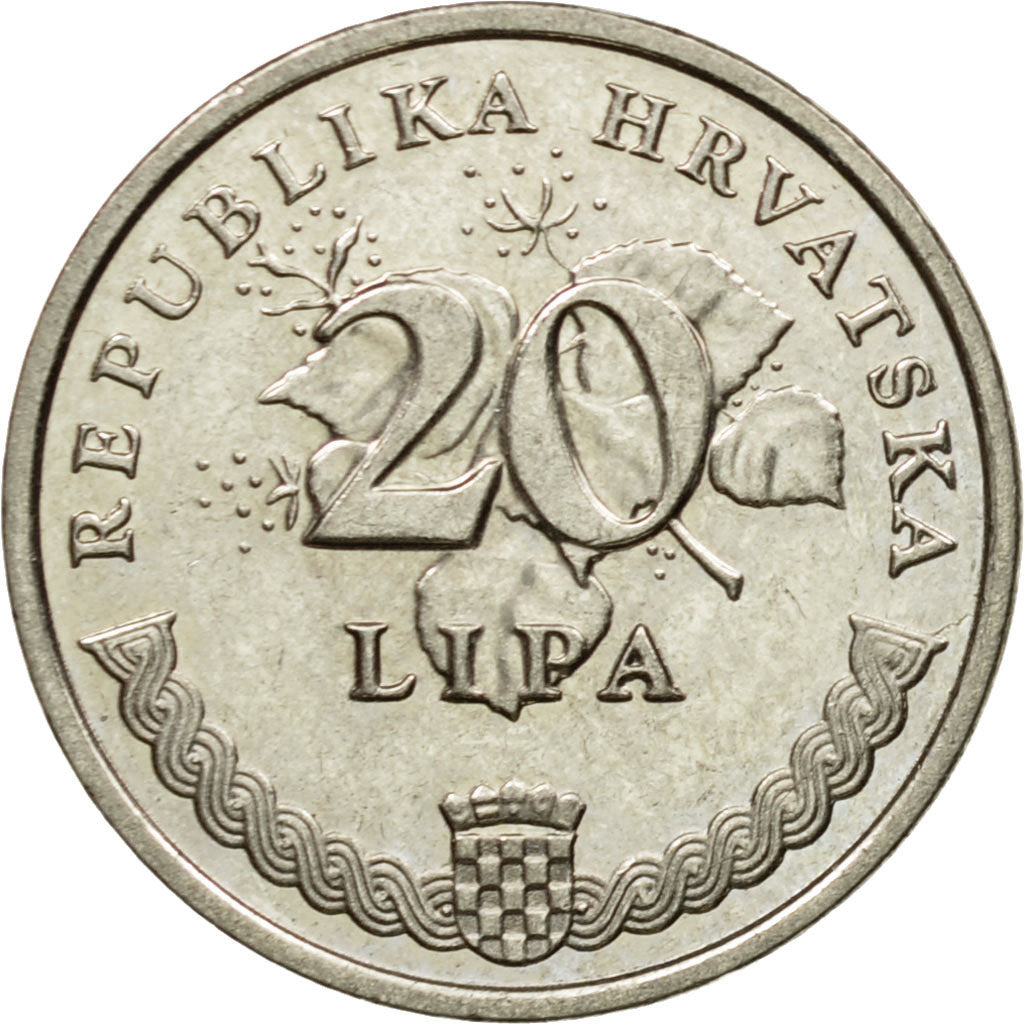 Münze, Kroatien, 20 Lipa, 2009, SS, Nickel plated steel, KM:7