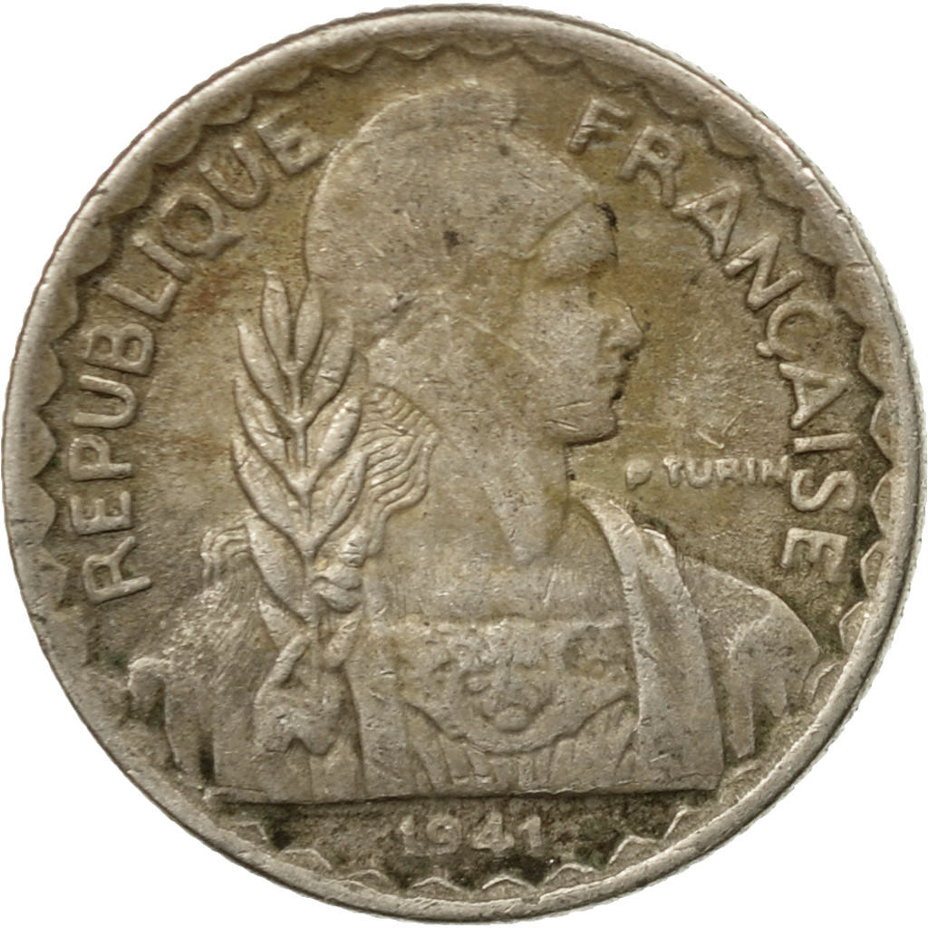 Coin, FRENCH INDO-CHINA, 10 Cents, 1941, Paris, EF(40-45), Copper-nickel
