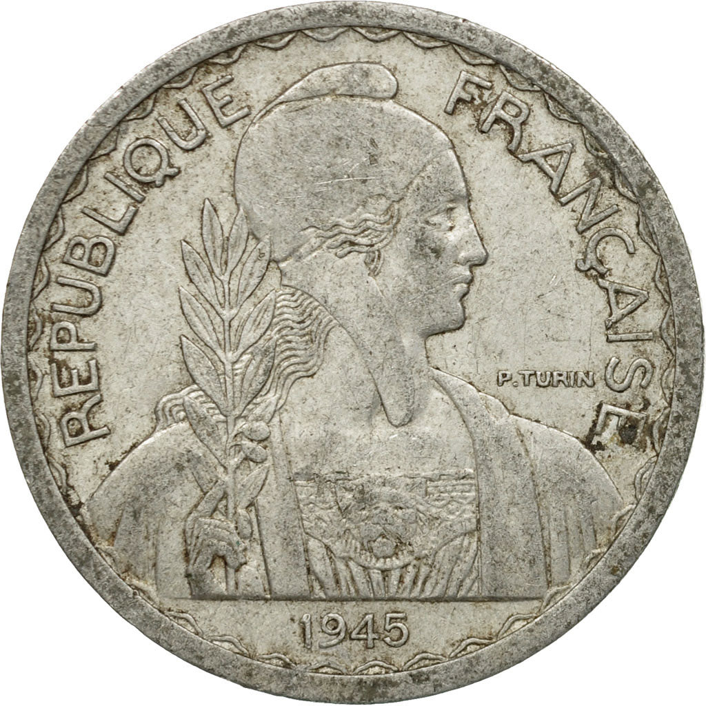 Coin, FRENCH INDO-CHINA, 20 Cents, 1945, Beaumont - Le Roger, EF(40-45)