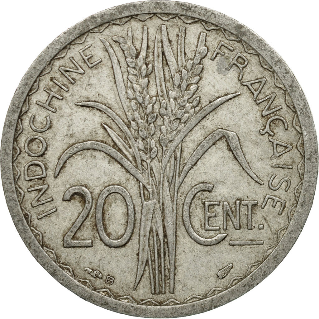 Coin, FRENCH INDO-CHINA, 20 Cents, 1945, Beaumont - Le Roger, EF(40-45)
