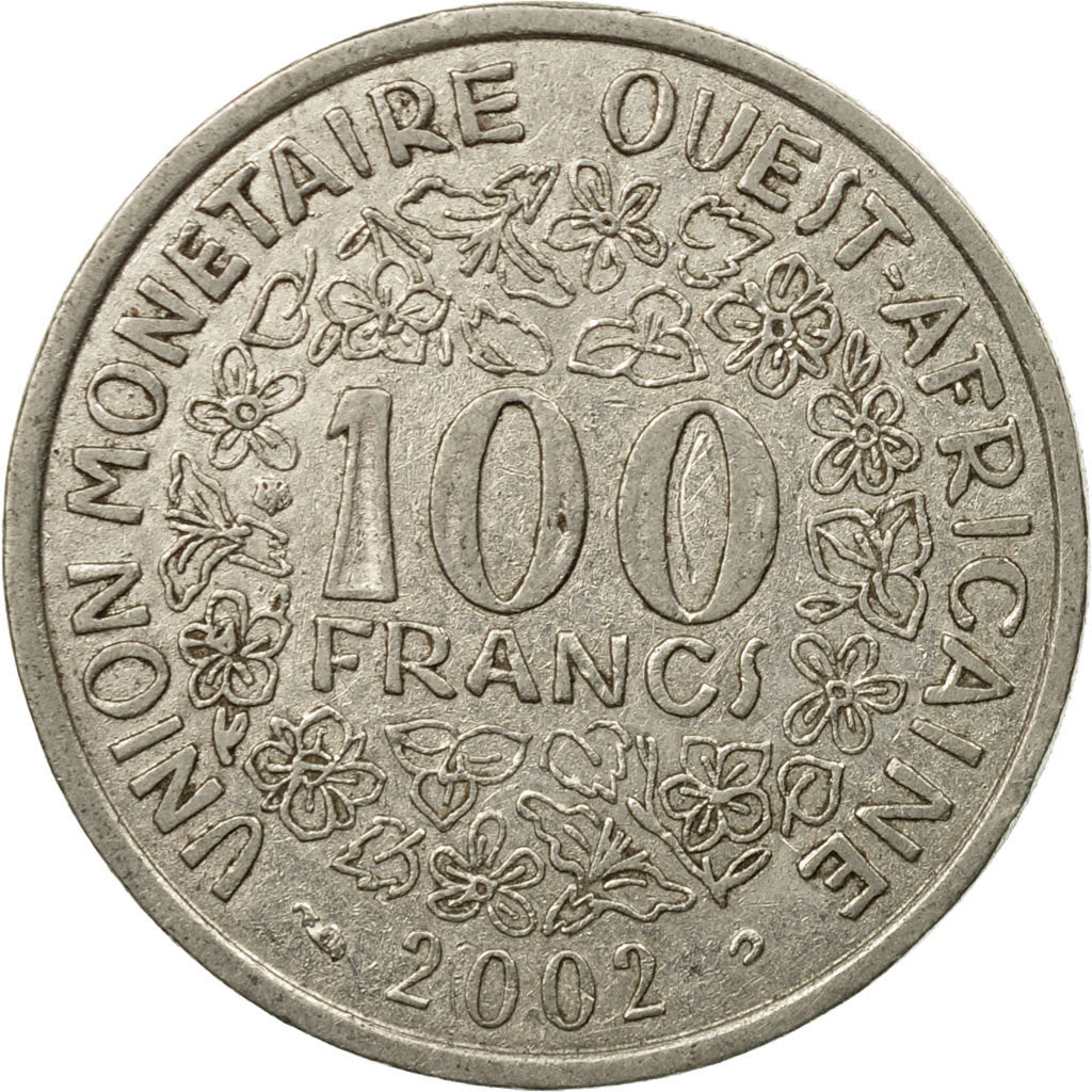 Coin, West African States, 100 Francs, 2002, Paris, EF(40-45), Nickel, KM:4