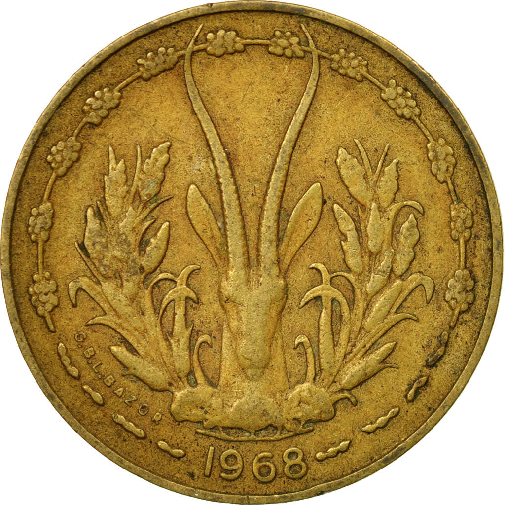 Coin, West African States, 10 Francs, 1968, Paris, EF(40-45)