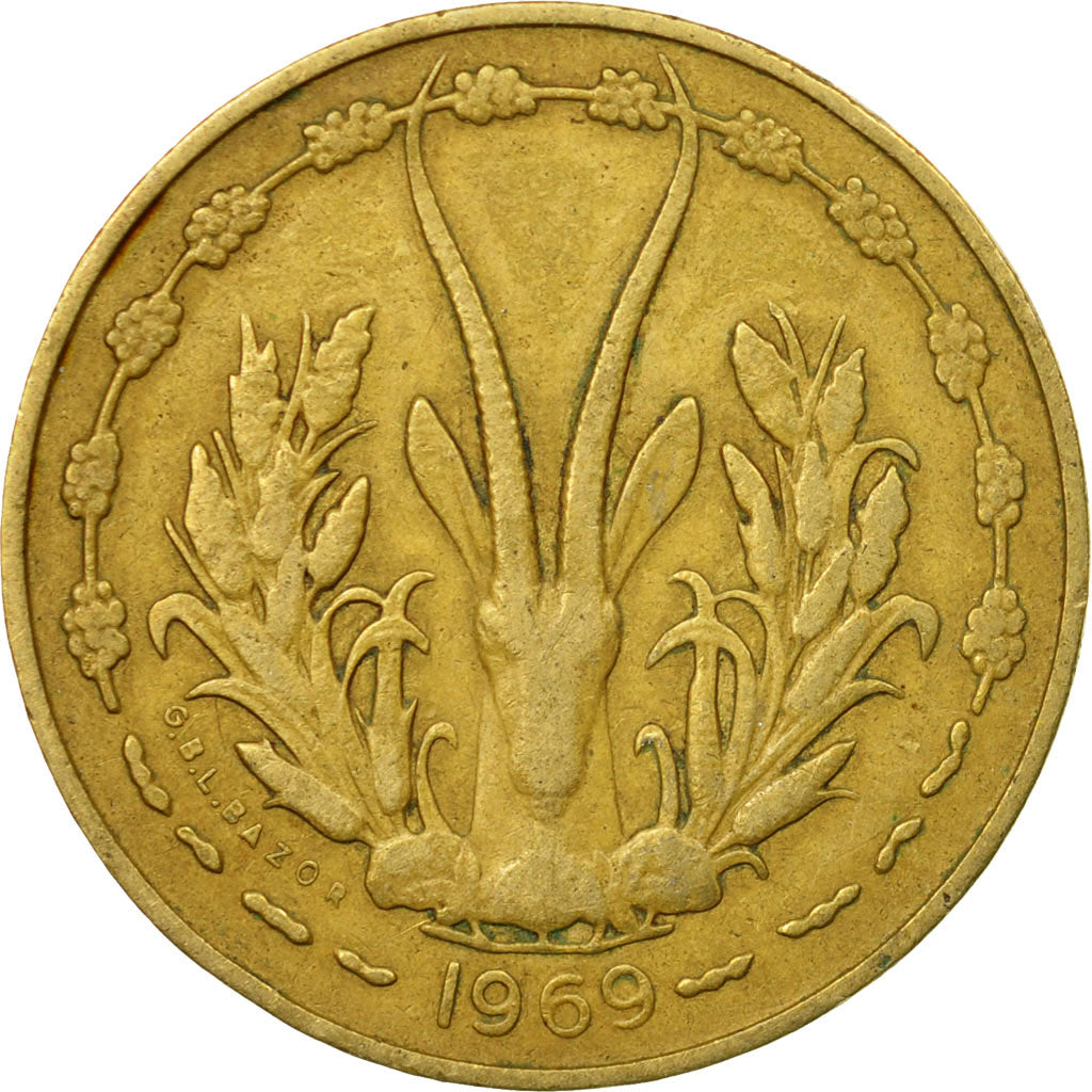 Coin, West African States, 10 Francs, 1969, Paris, EF(40-45)