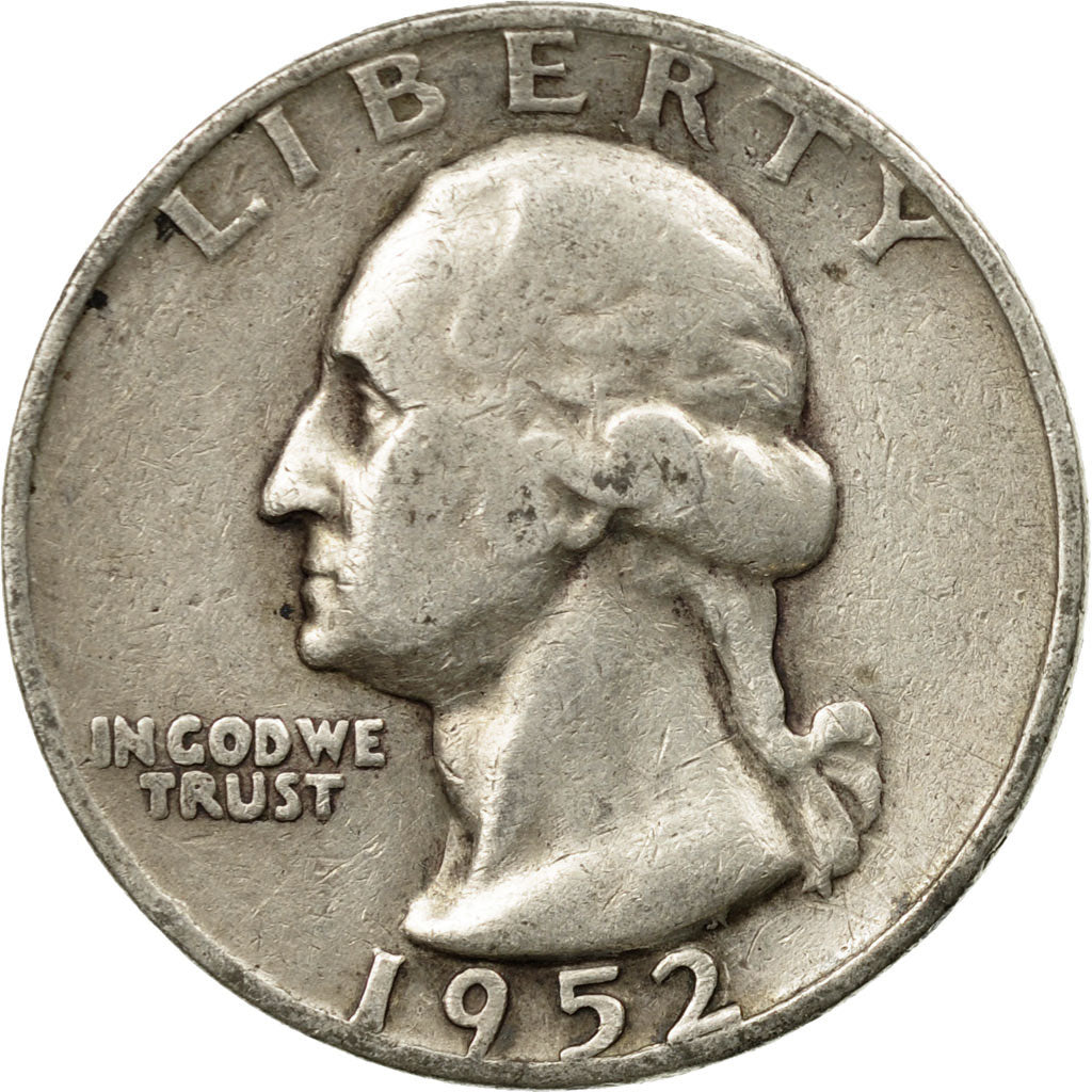 Coin, United States, Washington Quarter, Quarter, 1952, U.S. Mint, Denver