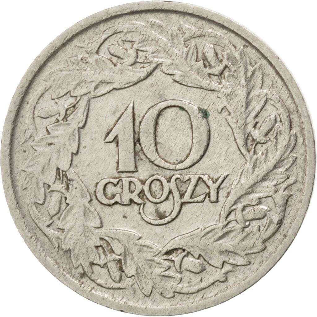 Polonia, 10 Groszy, 1923, BB, Nichel, KM:11