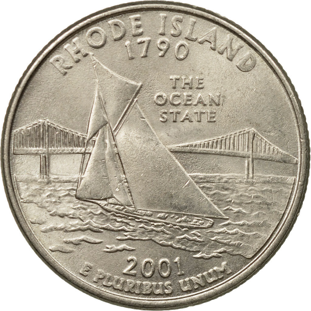 Moneta, Stati Uniti, Quarter, 2001, U.S. Mint, Philadelphia, BB, Rame ricoperto