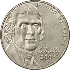 Coin, United States, Jefferson large facing portrait - Enhanced Monticello