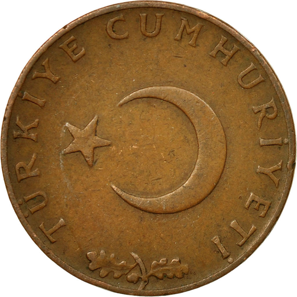 Moneta, Turchia, 10 Kurus, 1969, BB, Bronzo, KM:891.2
