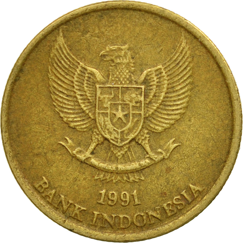 Coin, Indonesia, 50 Rupiah, 1991, EF(40-45), Aluminum-Bronze, KM:52