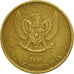 Coin, Indonesia, 50 Rupiah, 1991, EF(40-45), Aluminum-Bronze, KM:52
