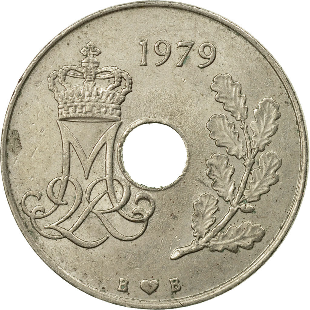 Coin, Denmark, Margrethe II, 25 Öre, 1979, Copenhagen, EF(40-45)