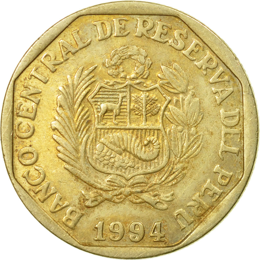 Monnaie, Pérou, Nuevo Sol, 1994, Lima, TTB, Copper-Nickel-Zinc, KM:308.1
