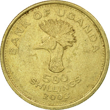 Moneta, Uganda, 500 Shillings, 2003, Royal Canadian Mint, BB, Nichel-ottone