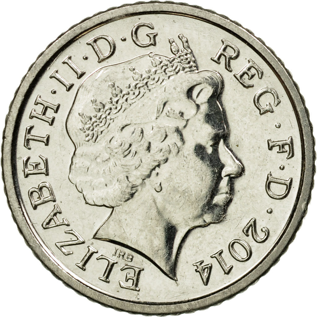 Coin, Great Britain, 5 Pence, 2014, AU(55-58), Copper-nickel