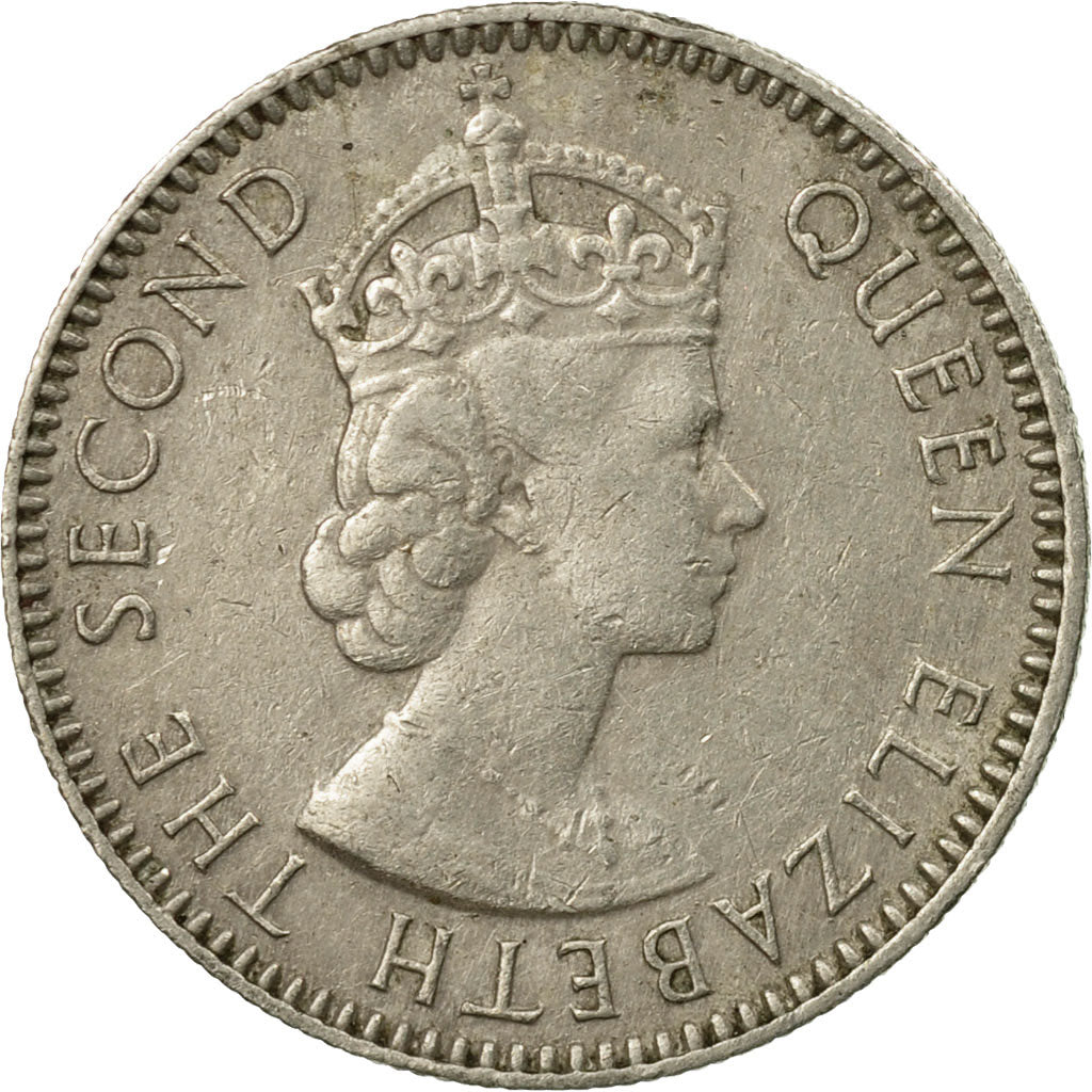Coin, Seychelles, 25 Cents, 1967, British Royal Mint, EF(40-45), Copper-nickel