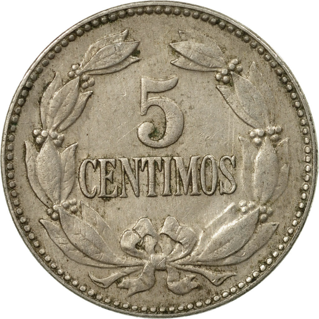 Coin, Venezuela, 5 Centimos, 1945, Philadelphia, EF(40-45), Copper-nickel