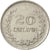 Moneda, Colombia, 20 Centavos, 1970, MBC+, Níquel recubierto de acero, KM:237