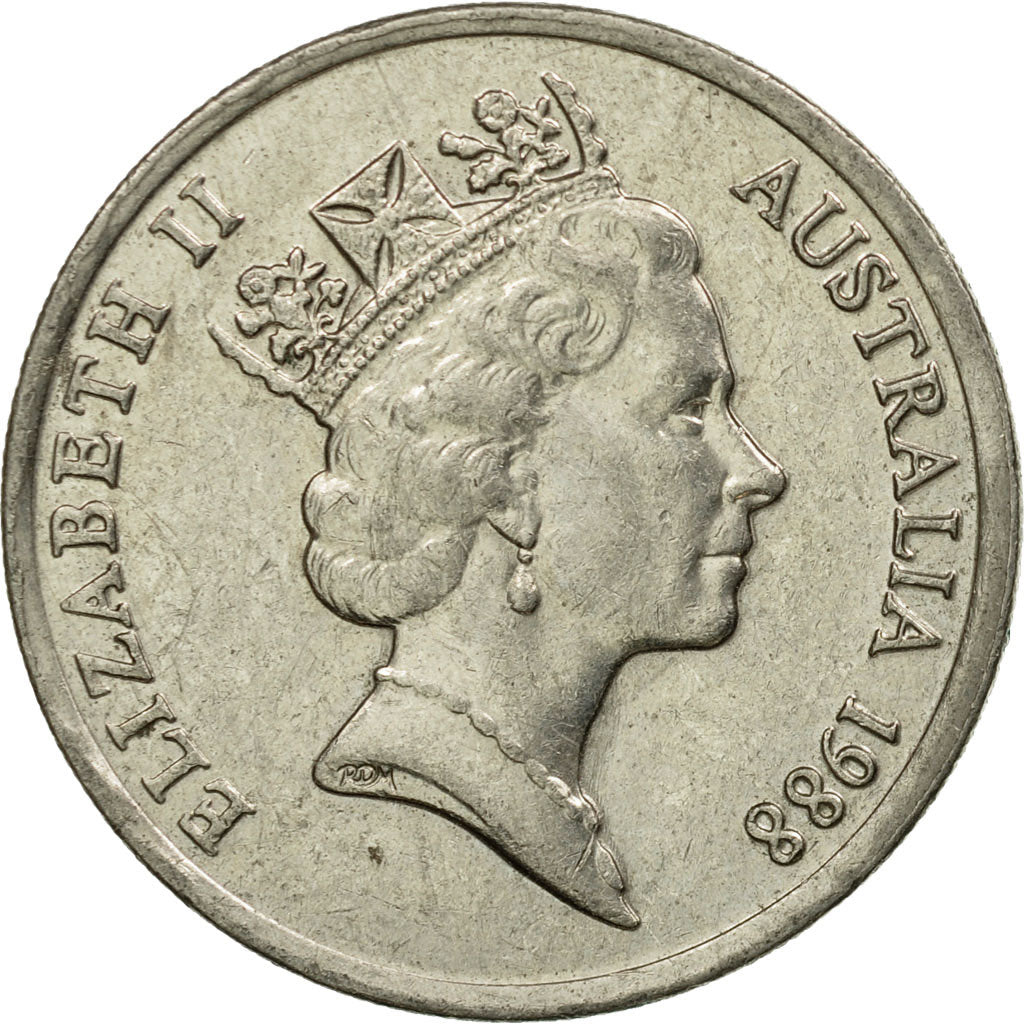 Coin, Australia, Elizabeth II, 10 Cents, 1988, EF(40-45), Copper-nickel, KM:81