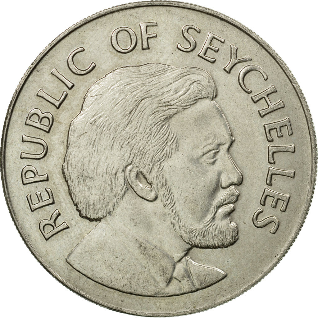 Coin, Seychelles, Rupee, 1976, British Royal Mint, EF(40-45), Copper-nickel