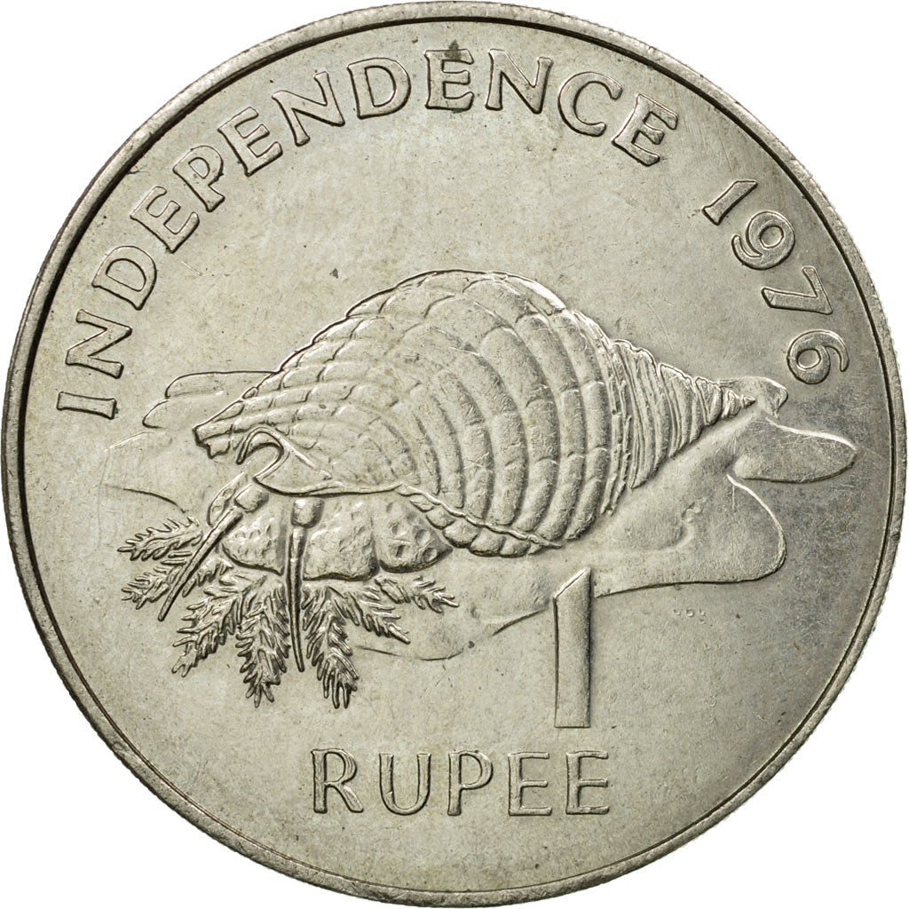 Coin, Seychelles, Rupee, 1976, British Royal Mint, EF(40-45), Copper-nickel