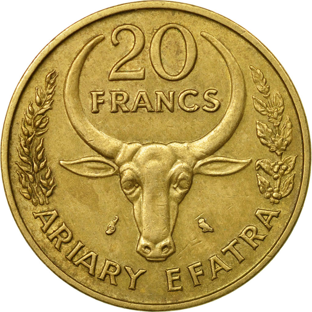 Monnaie, Madagascar, 20 Francs, 4 Ariary, 1971, Paris, TTB, Aluminum-Bronze
