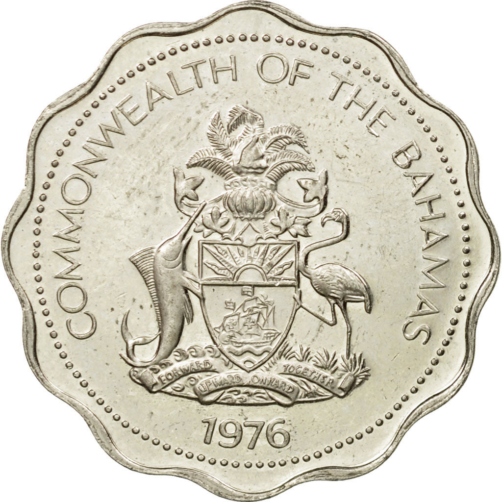 Monnaie, Bahamas, Elizabeth II, 10 Cents, 1976, Franklin Mint, U.S.A., SUP