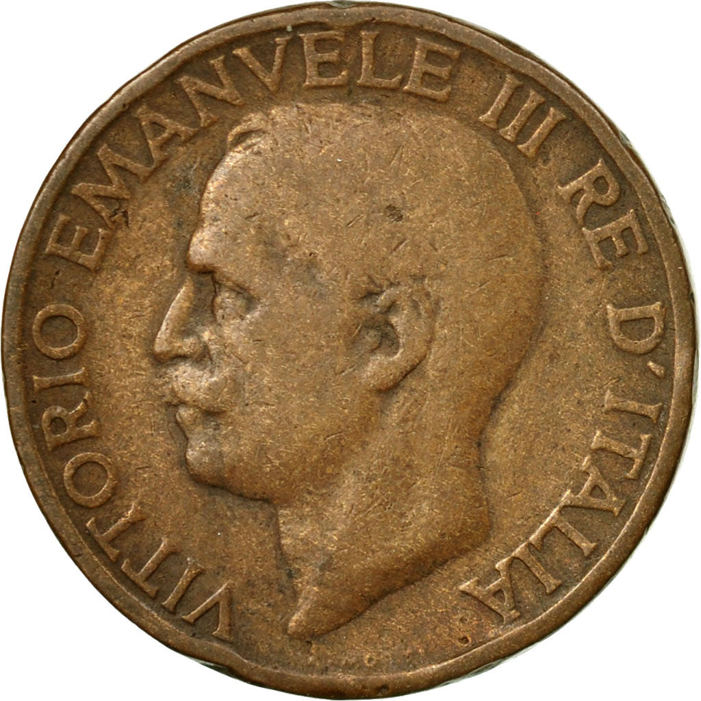 Coin, Italy, Vittorio Emanuele III, 10 Centesimi, 1927, Rome, VF(20-25), Bronze