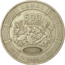 Coin, Central African States, 500 Francs, 2006, Paris, EF(40-45), Copper-nickel
