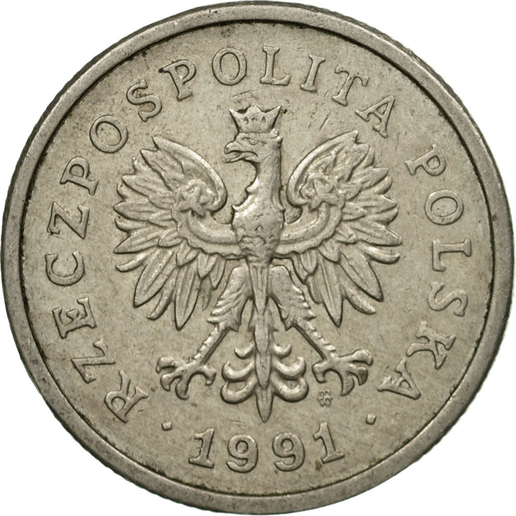 Moneta, Polska, Zloty, 1991, Warsaw, EF(40-45), Miedź-Nikiel, KM:282
