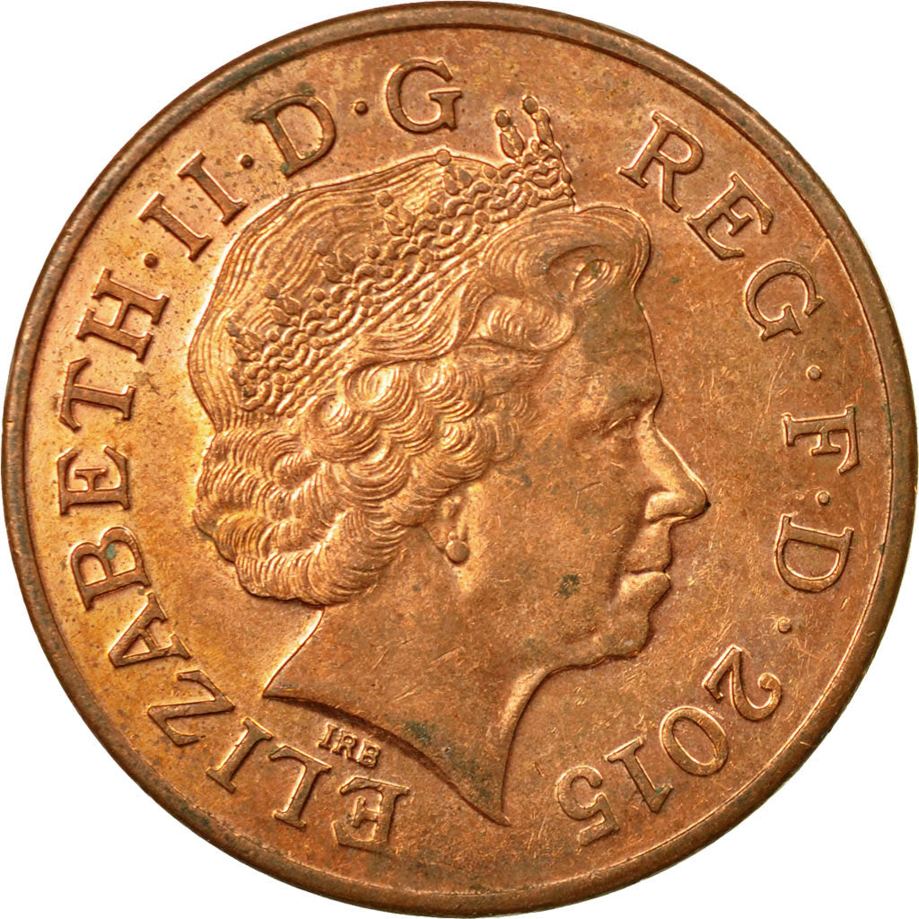 Coin, Great Britain, 2 Pence, 2015, EF(40-45), Copper Plated Steel