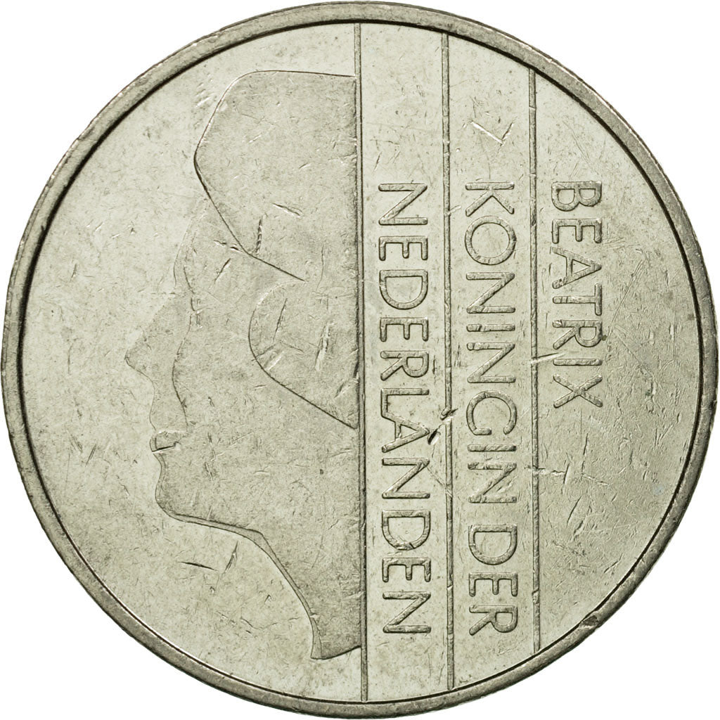 Coin, Netherlands, Beatrix, 2-1/2 Gulden, 1991, EF(40-45), Nickel, KM:206