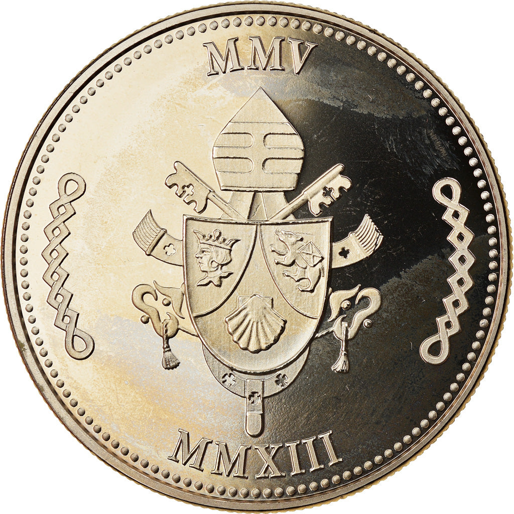 Vaticano, medaglia, Benoit XVI, 2013, FDC, Rame-nichel