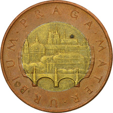 Coin, Czech Republic, 50 Korun, 1993, EF(40-45), Bi-Metallic, KM:1