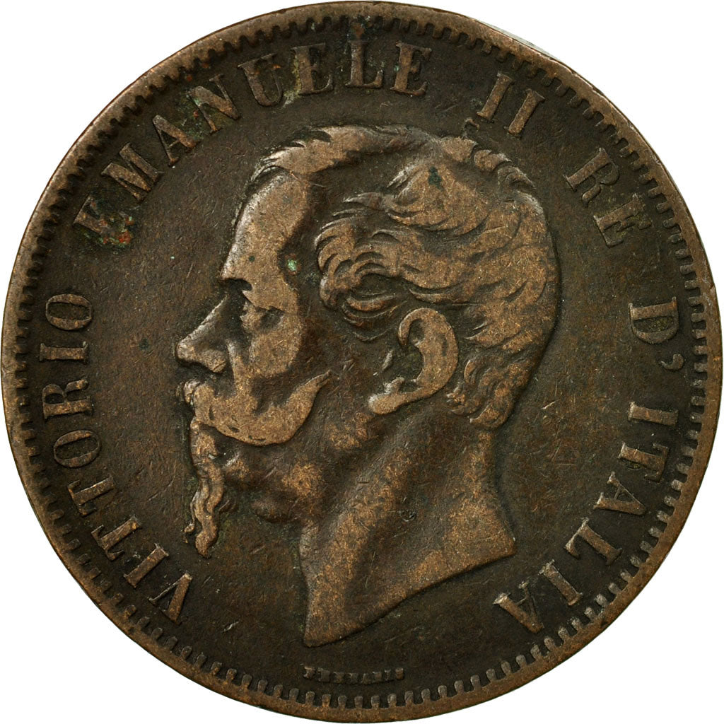 Moneta, Włochy, Vittorio Emanuele II, 10 Centesimi, 1867, Birmingham