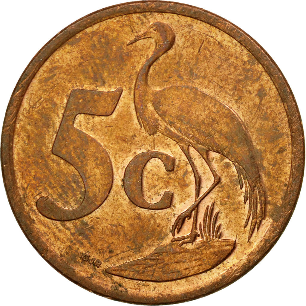 Moneda, Sudáfrica, 5 Cents, 2010, Pretoria, MBC, Cobre chapado en acero, KM:493