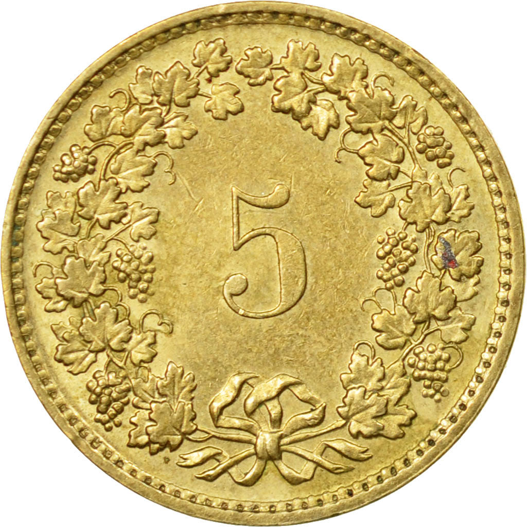 Coin, Switzerland, 5 Rappen, 1988, Bern, EF(40-45), Aluminum-Bronze, KM:26c