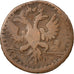 Moneda, Rusia, Polushka, 1/4 Kopek, 1734, BC+, Cobre, KM:187