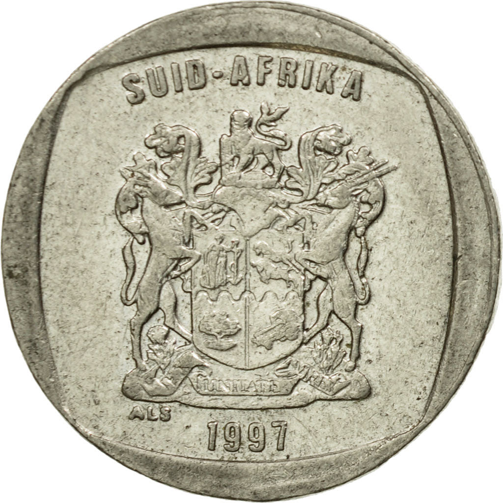 Moneta, Południowa Afryka, Rand, 1997, EF(40-45), Nikiel platerowany miedzią