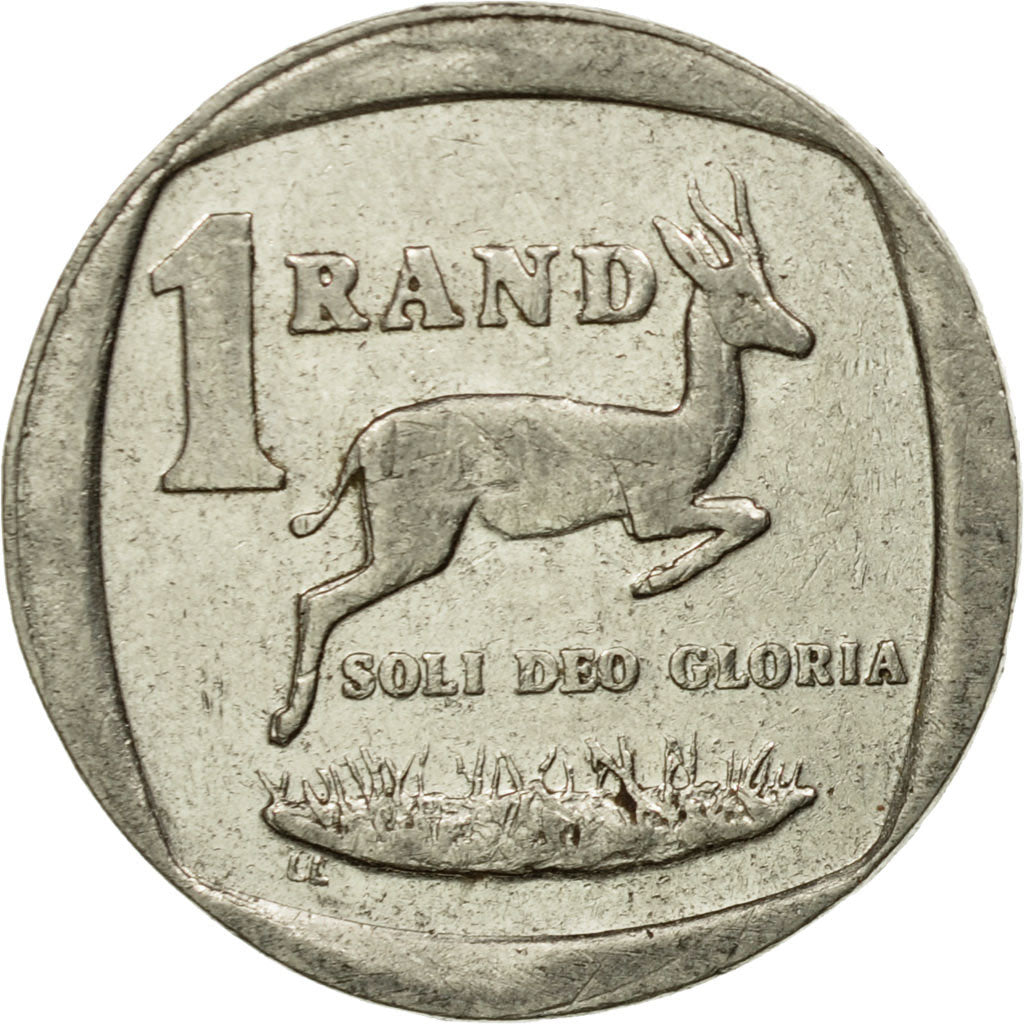 Moneta, Południowa Afryka, Rand, 1997, EF(40-45), Nikiel platerowany miedzią
