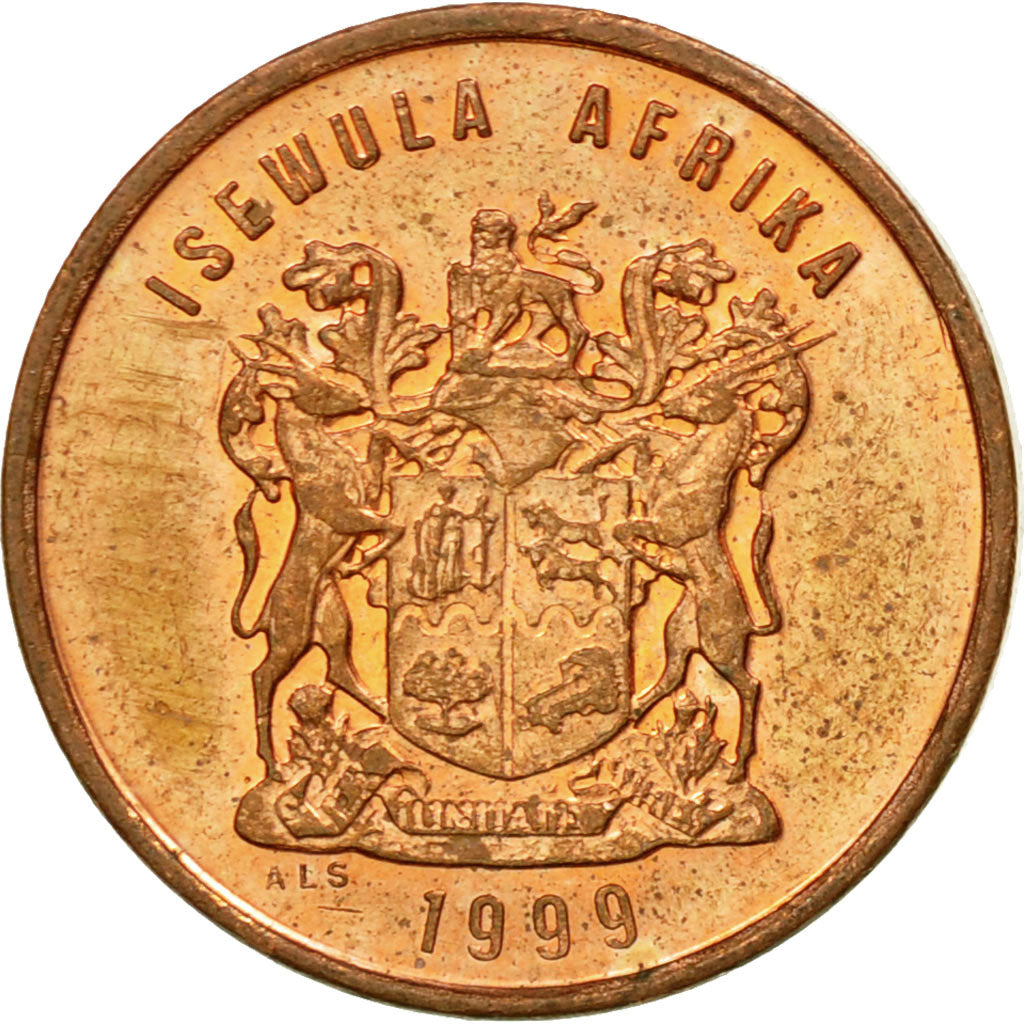 Coin, South Africa, Cent, 1999, EF(40-45), Copper Plated Steel, KM:170