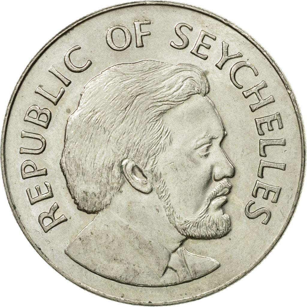 Coin, Seychelles, Rupee, 1976, British Royal Mint, EF(40-45), Copper-nickel