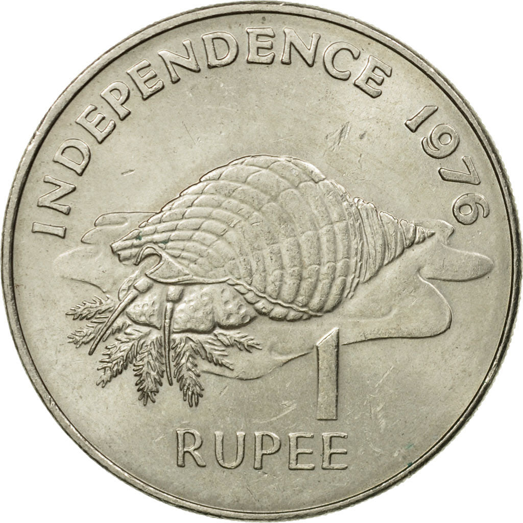 Coin, Seychelles, Rupee, 1976, British Royal Mint, EF(40-45), Copper-nickel
