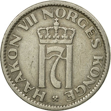 Coin, Norway, Haakon VII, 50 Öre, 1954, EF(40-45), Copper-nickel, KM:402