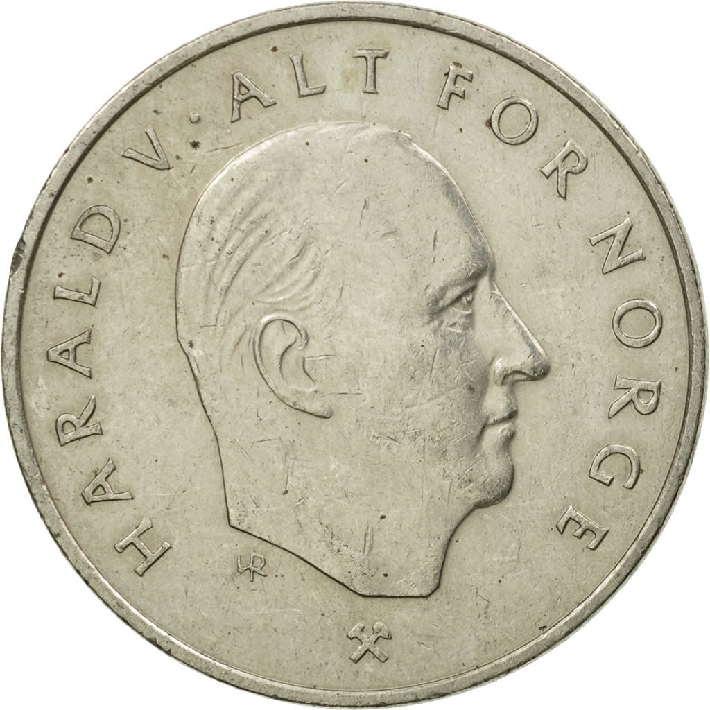 Coin, Norway, Harald V, Krone, 1993, EF(40-45), Copper-nickel, KM:436