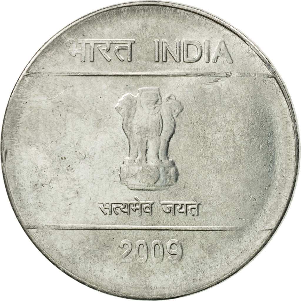 Coin, INDIA-REPUBLIC, Rupee, 2009, VF(30-35), Stainless Steel, KM:331