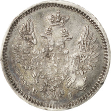 Moneta, Russia, Nicholas I, 5 Kopeks, 1855, Saint-Petersburg, BB, Argento